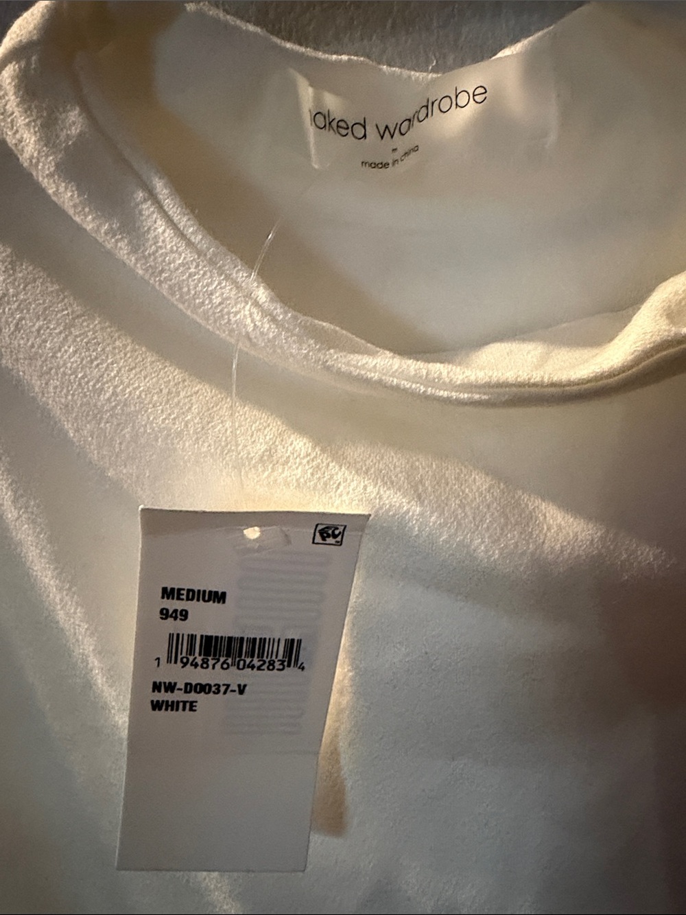 naked wardrobe White Sleeveless Mock Neck Dress - Picture 2 of 4